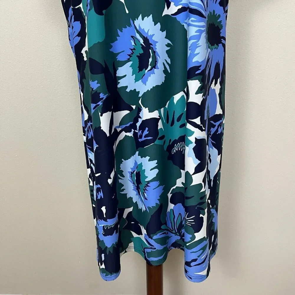 Jude Connally Ella Dress Size Large Jude Cloth Floral Nylon Stretch Short Sleeve - Picture 5 of 15